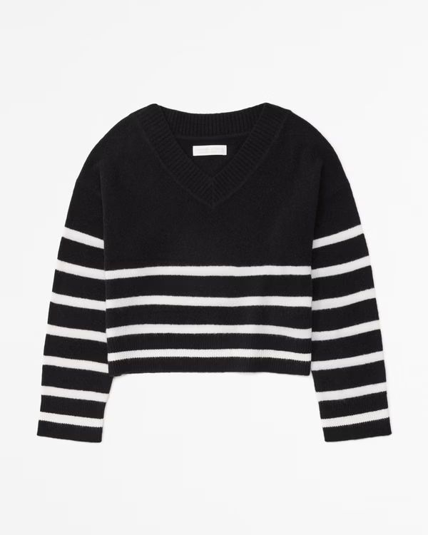 Merino Wool-Blend V-Neck Sweater | Abercrombie & Fitch (US)
