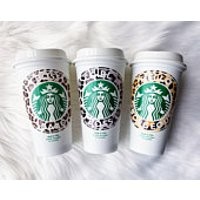 Leopard Print Custom Reusable Starbucks Cup, Cheetah Print, Best Friend Gift, Easter, Mothers Day Gift Personalized | Etsy (US)