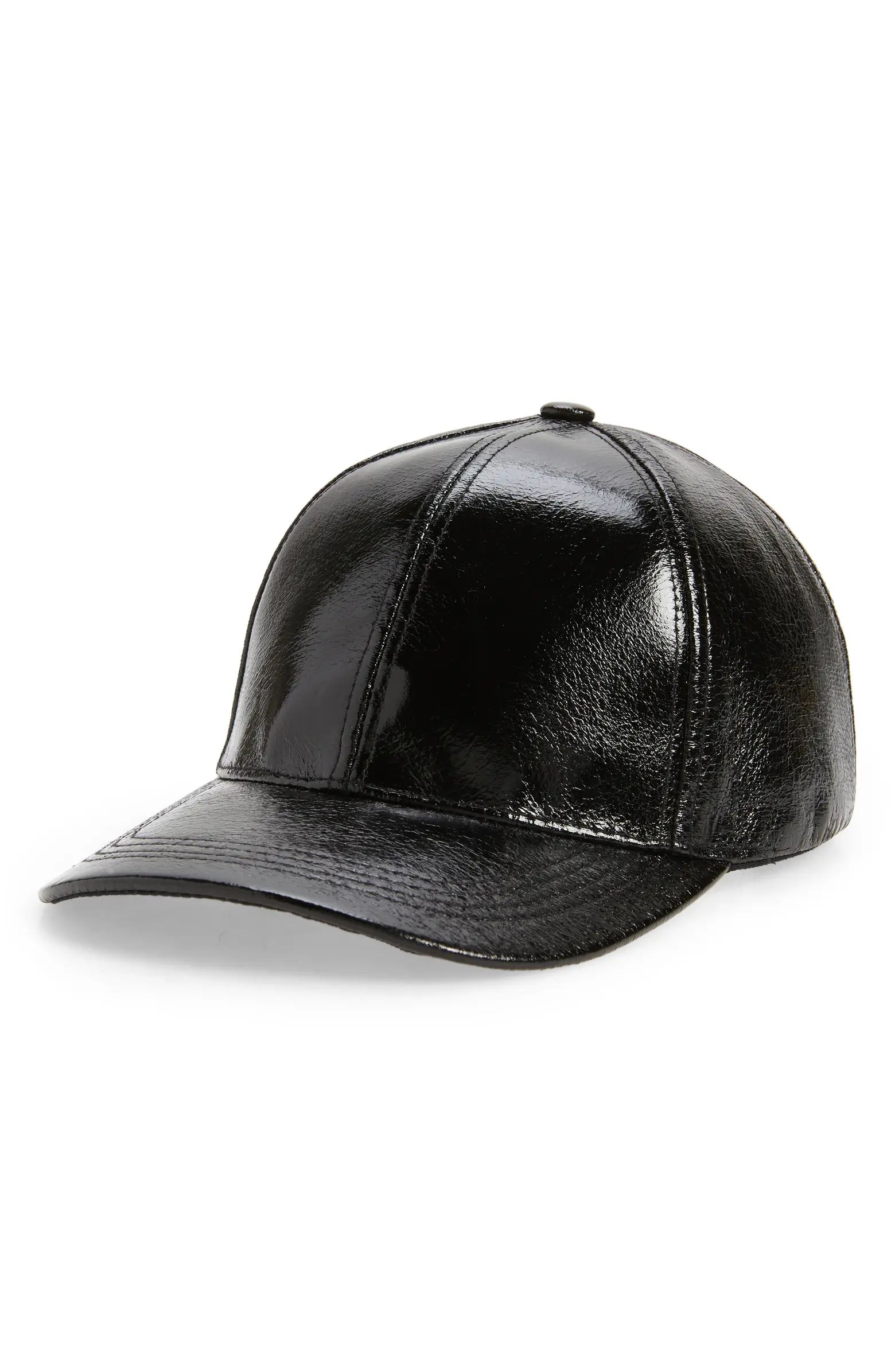 Open Edit High Shine Baseball Cap | Nordstrom | Nordstrom