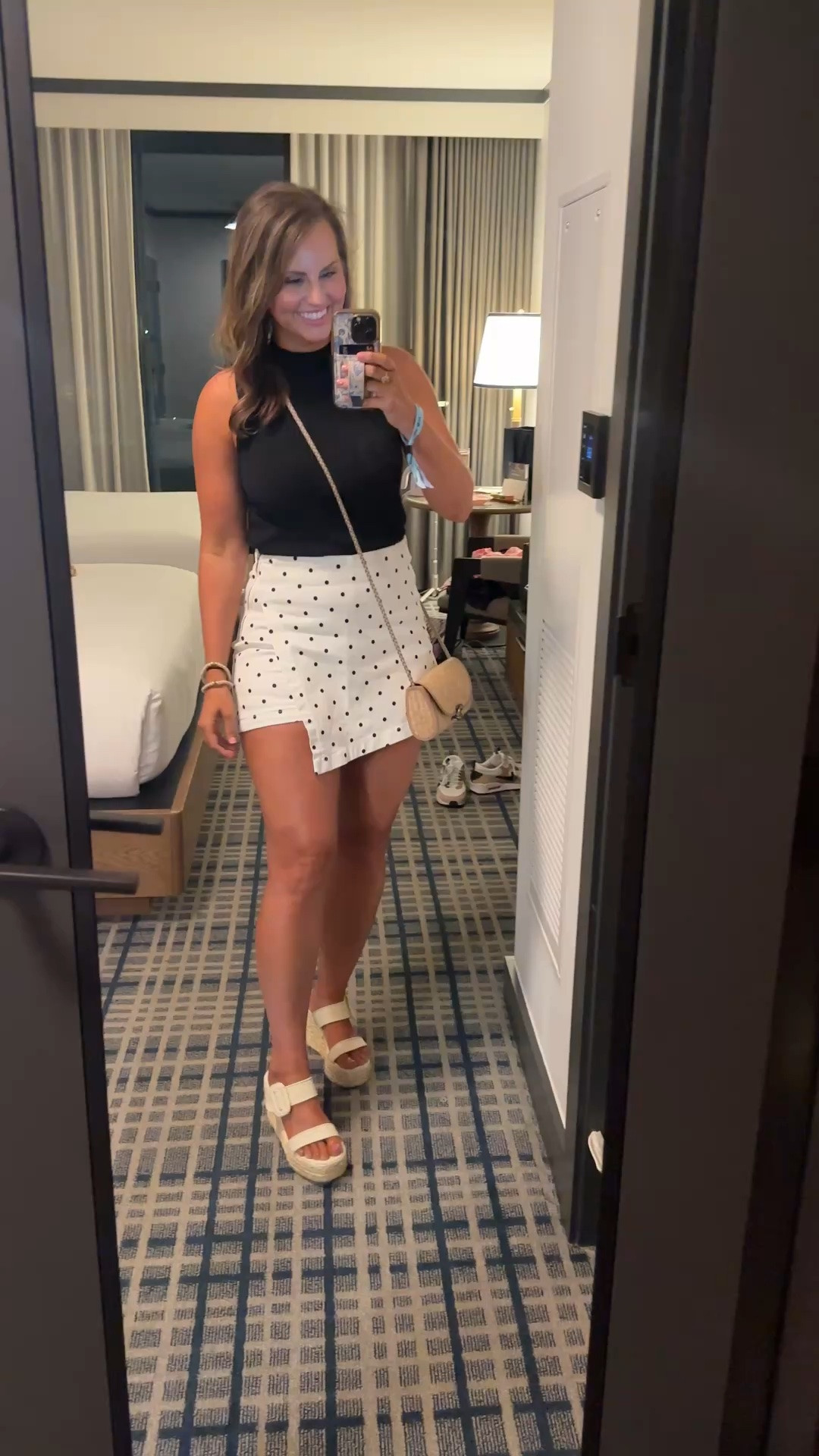 LTK con welcome party 🎉 Wore this adorable skirt from @pinklily and cannot get over how fun the polkadots are!!  Super fun statement skort and black tank.

#LTKCon #LTKgrwm #LTKootd

#LTKCon #LTKootd #LTKgrwm