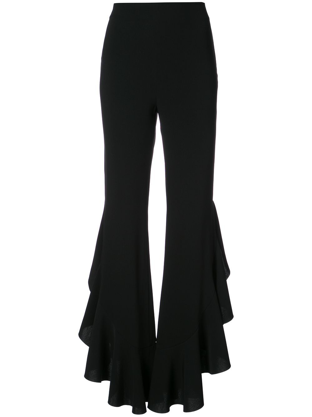 Cinq A Sept flared frill trousers - Black | FarFetch US