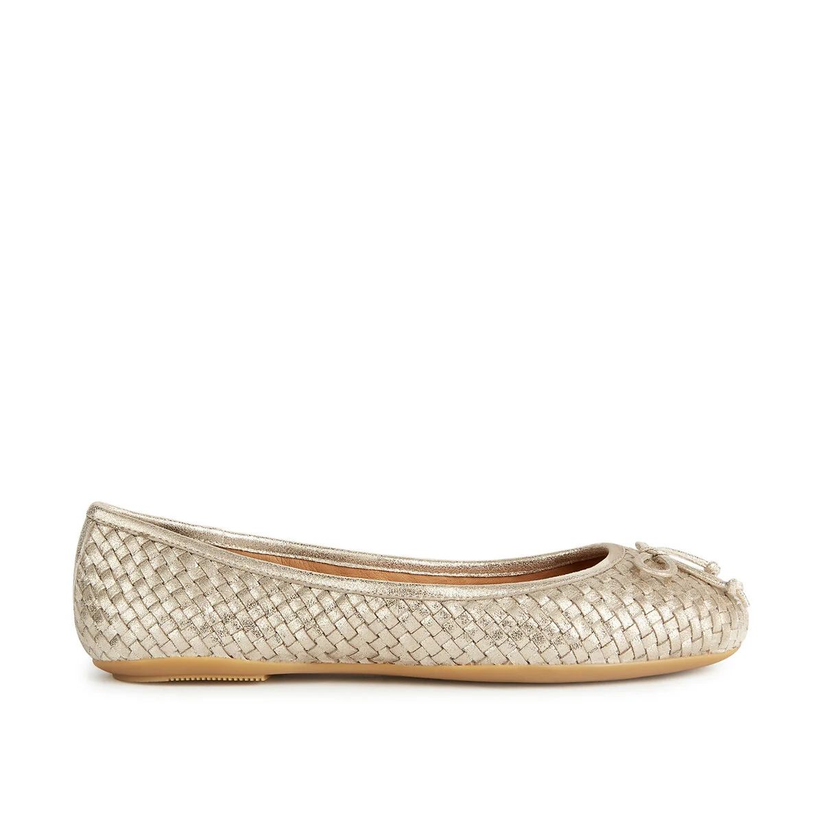 Palmaria Breathable Plaited Ballet Flats in Leather | La Redoute (UK)