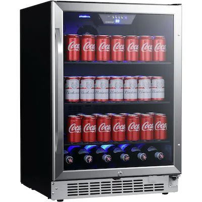 EdgeStar  23.5-in W 142-Can Capacity Stainless Steel Built-In/freestanding Beverage Refrigerator | Lowe's