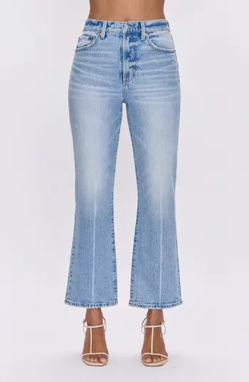 Ally Raw Step Hem High Waist Crop Bootcut Jeans | Nordstrom