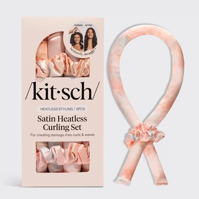 Sunset Tie Dye Satin Heatless Curling Set | Kitsch