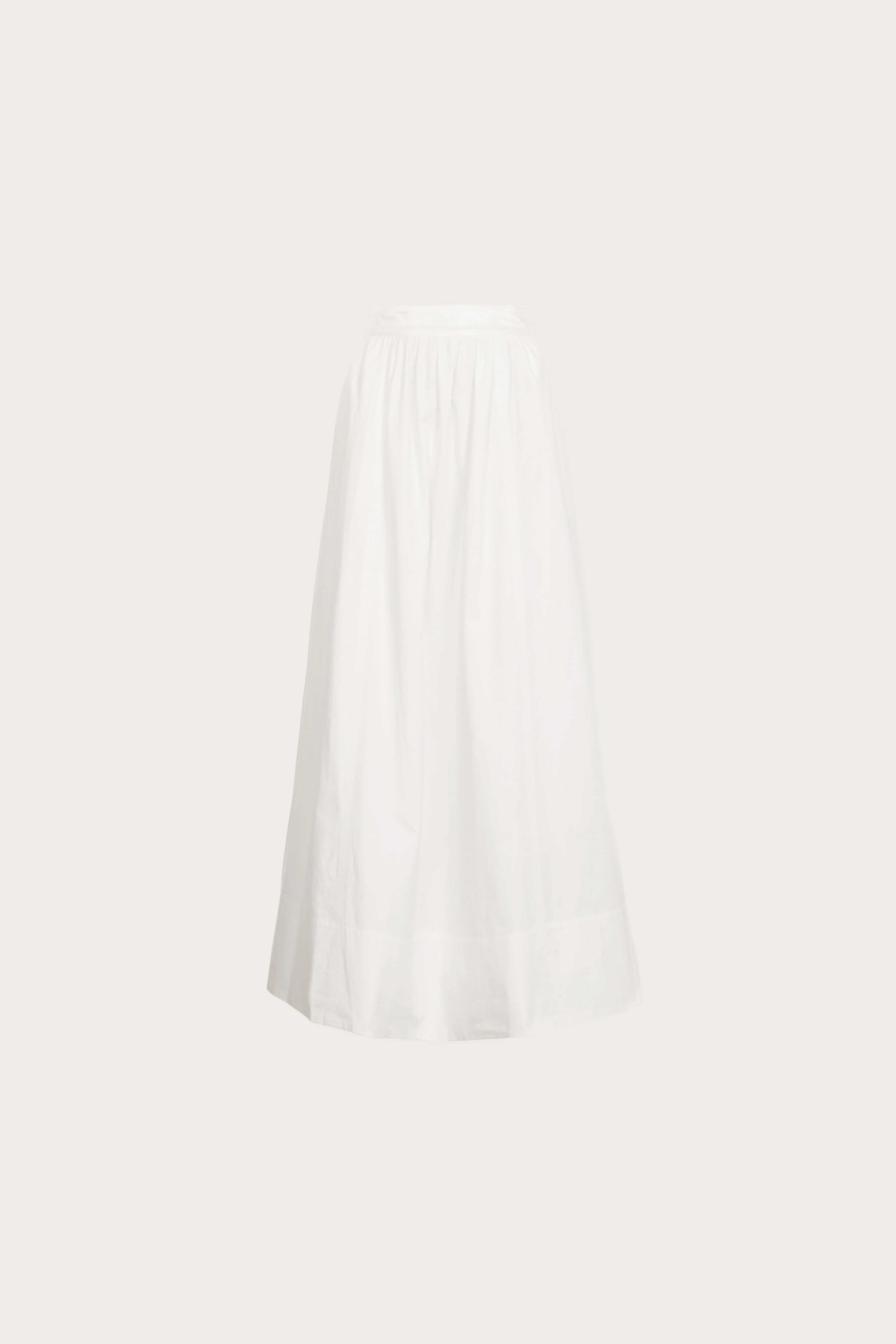 Poplin Maxi Skirt (White) | SAME