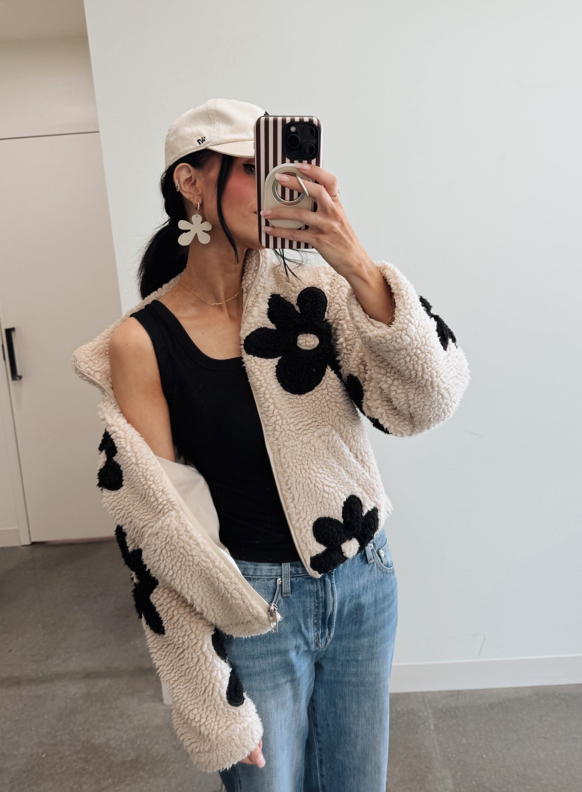 New big bloom earrings drop tomorrow. Linking the perfect jacket options to match 