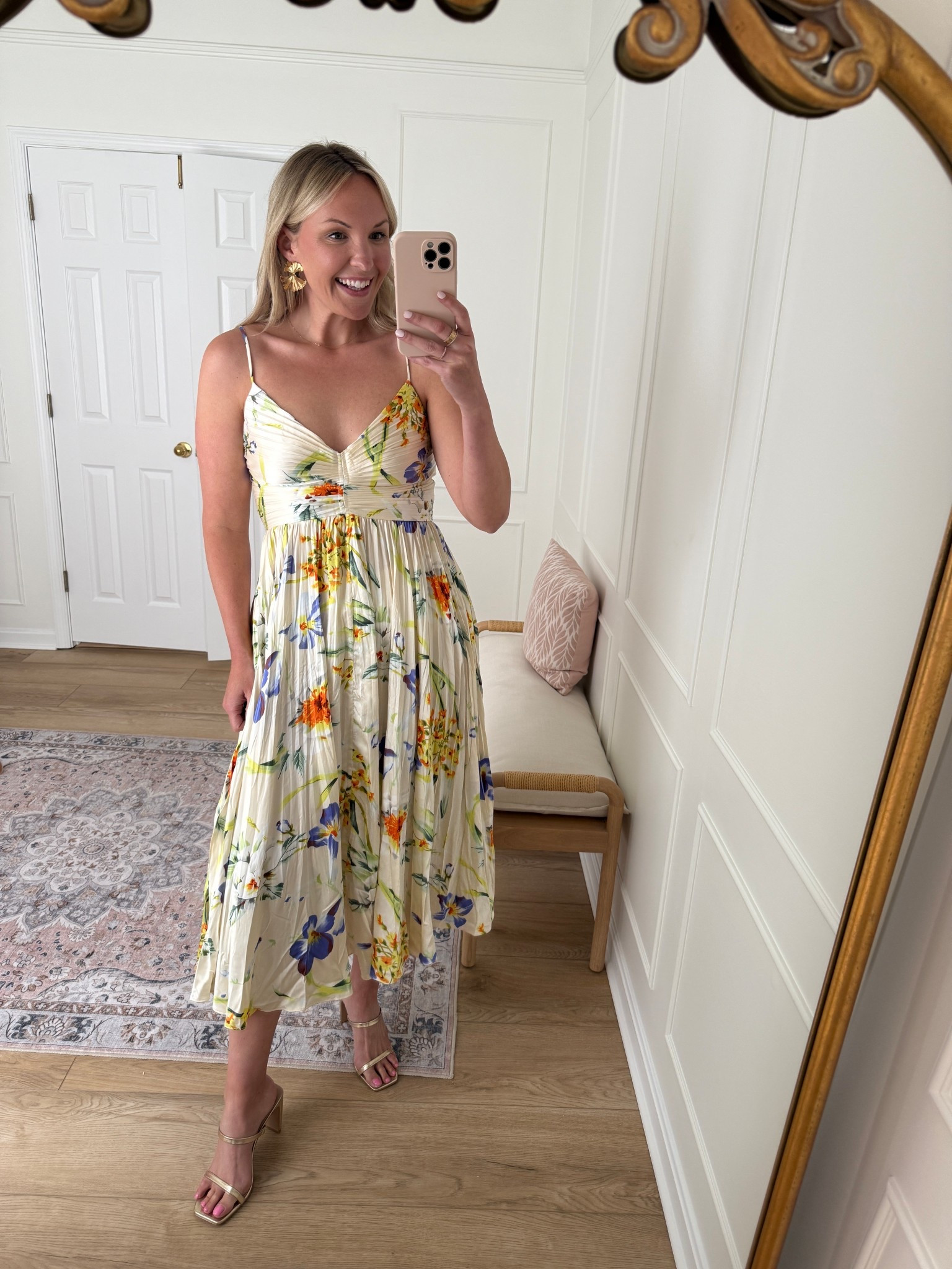 Wedding guest dress - adjustable straps and bump friendly - runs TTS - I’m wearing a med 

#LTKParties #LTKStyleTip #LTKWedding