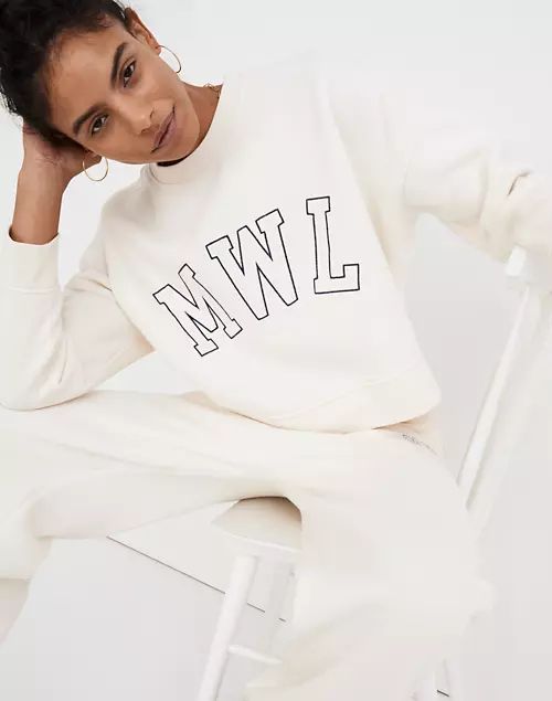 MWL Betterterry Embroidered Crop Sweatshirt | Madewell
