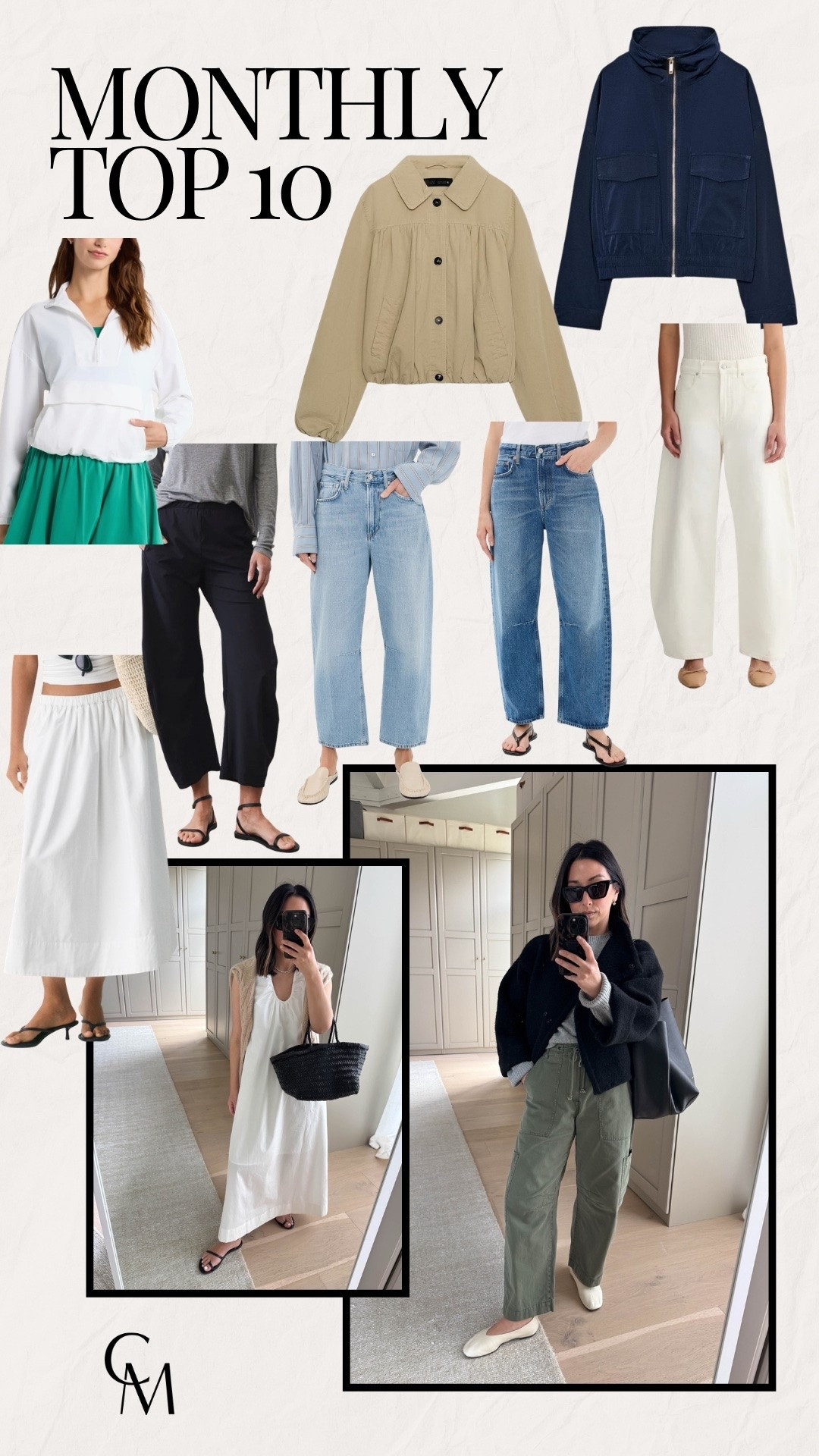 Your most-loved wardrobe upgrades in May. Monthly bestsellers. 

Zella windbreaker xs
Zara bubble jacket small
Zara windbreaker xs
Zara bomber jacket xs
Citizens of Humanity Miro jeans 24 (cut hems)
Citizens of Humanity petite miro jeans 25
Amazon dress xs
Aritzia skirt xs
Ruti on the loose pants petite 4 (sized up for the rise)
Everlane way high curve jeans 26 (sized up & cut hems)

#LTKootd #LTKmomlife #LTKPetite