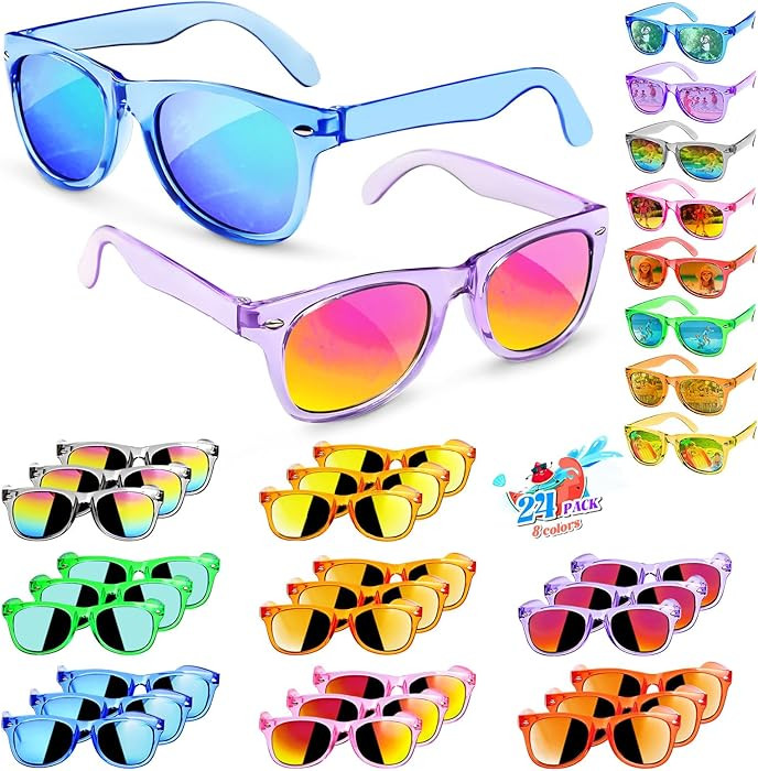 GKTZ Kids Sunglasses Party Favors - Boys Girls Age 3-8 Birthday Goodie Bags Stuffers, Neon Sungla... | Amazon (US)