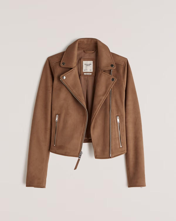 The Vegan Suede Moto | Abercrombie & Fitch (US)