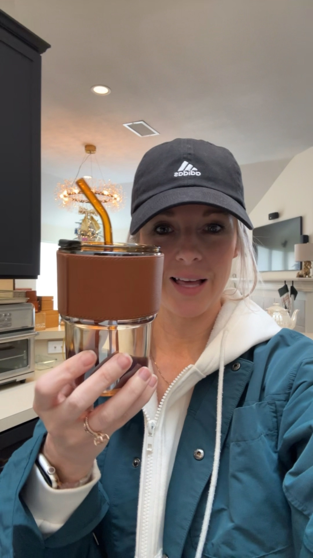 I was tired of my to-go coffee being tainted by the stainless steel tumbler, but definitely couldn’t go back to plastic lined disposable cups…enter the glass tumbler with a glass straw! My organic, mold-free coffee tastes so good in this! Plus, it’s pretty. 😅 ☕️ Comes with a sleeve to protect your hands and a brush to clean the straw. Great stocking stuffer for that coffee lover in your life! 

#LTKGiftGuide #LTKmomlife #LTKmorningroutine