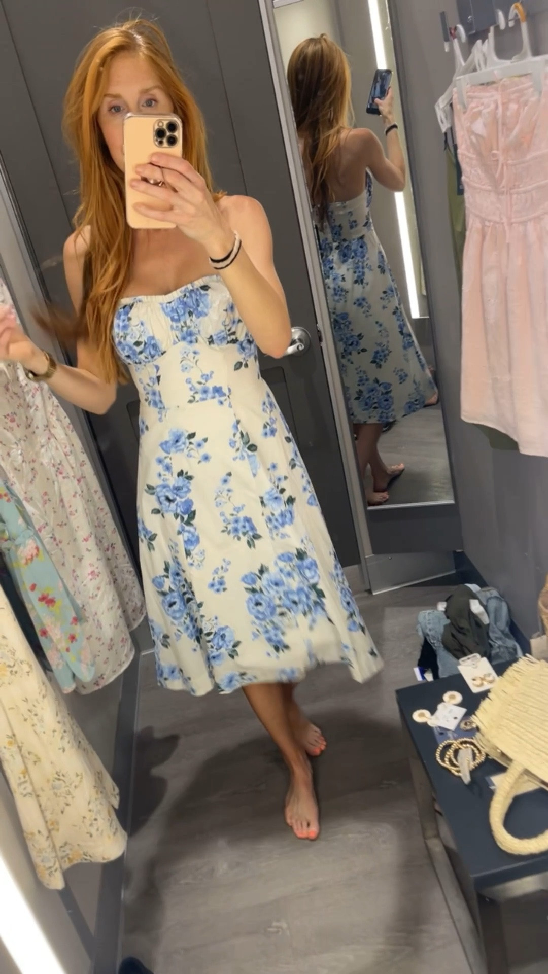 Target at it again with the girlie feminine dresses. Love the details on this strapless dress with the floral design!😍 Great length and fits well.

#LTKootd #LTKOver40 #LTKTall