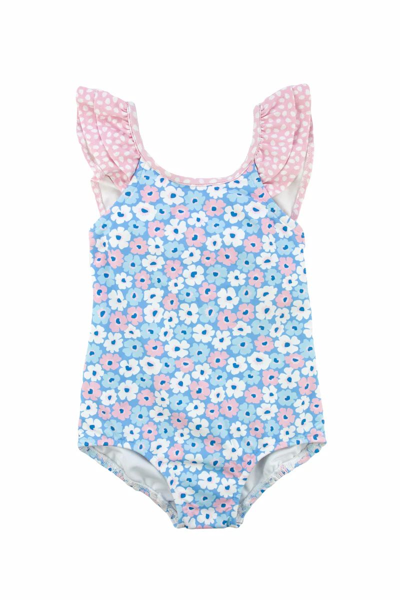 Floral Swimsuit With Ruffles | Florence Eiseman