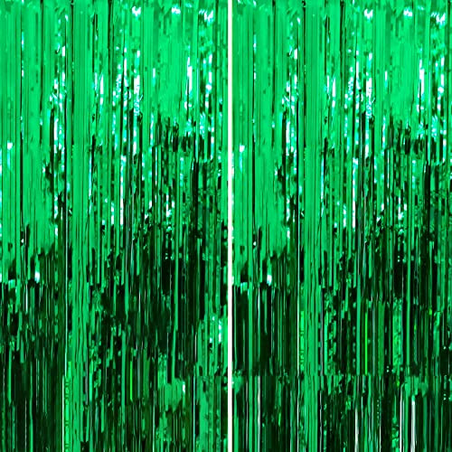 Dazzle Bright 2 Pack Backdrop Curtain, 3FT x 8FT Metallic Tinsel Foil Fringe Curtains Photo Booth... | Amazon (US)