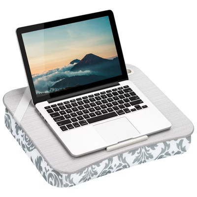 LAPGEAR Designer Lap Desk Gray Damask | Target