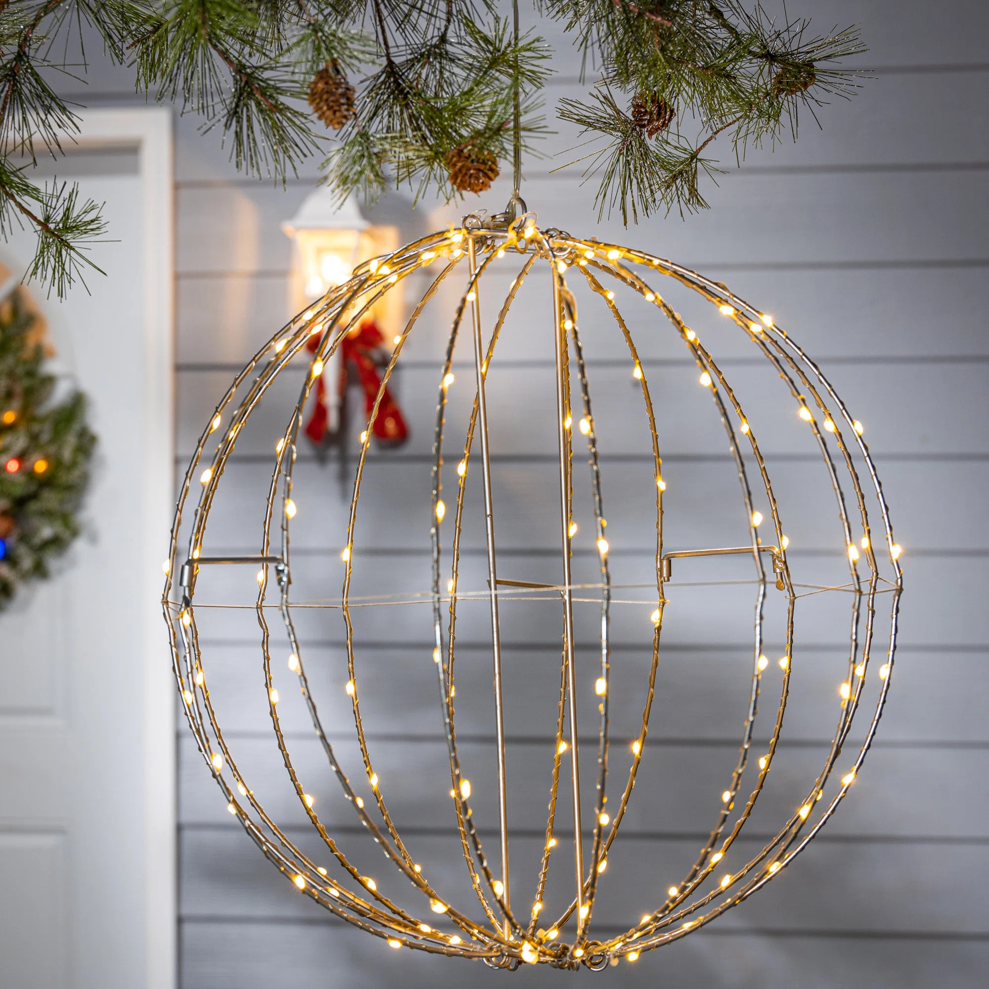 Whimsical Illuminated Metal Sphere With Warm White Micro Leds | Wayfair North America