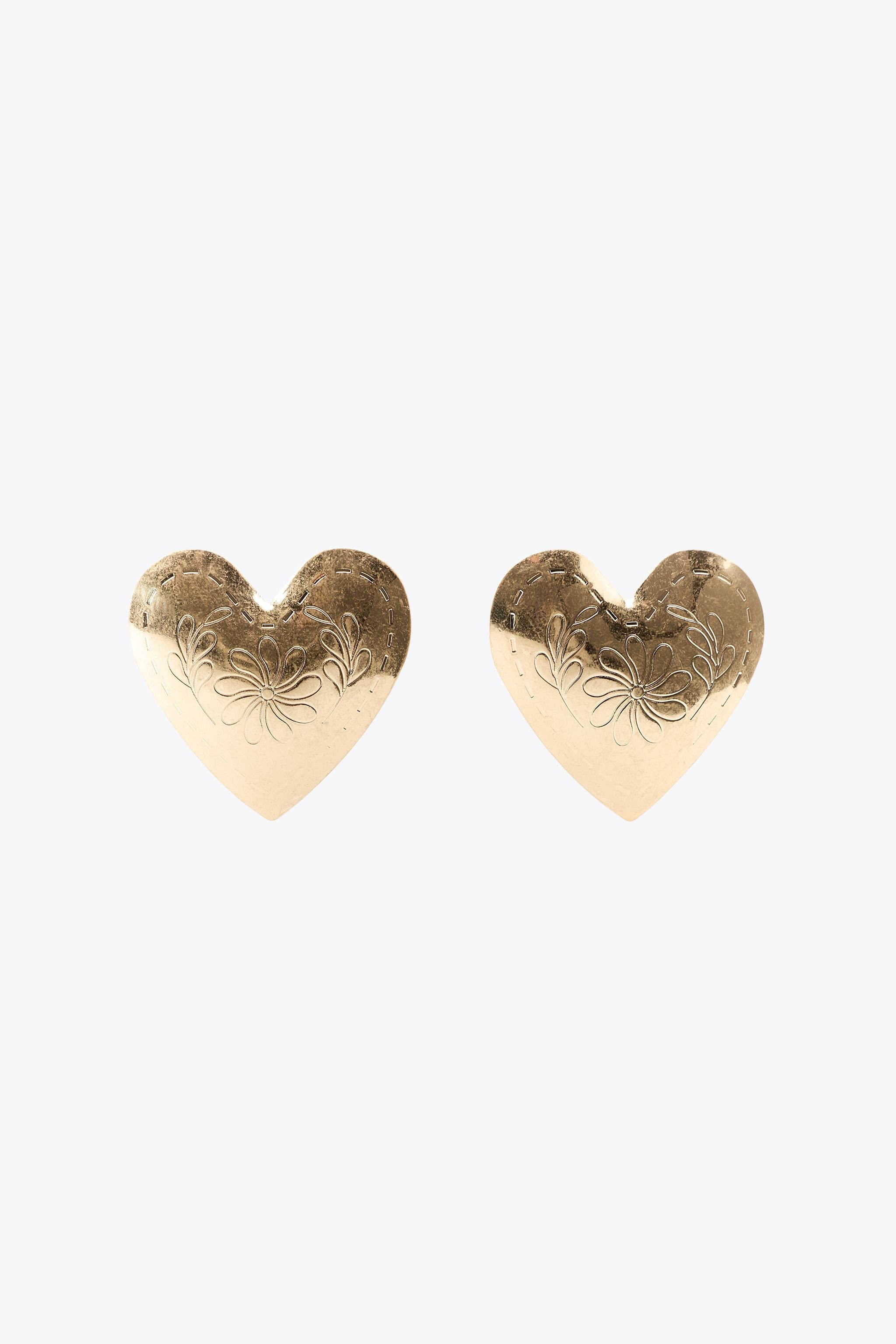 TEXTURED HEART EARRINGS | Zara Canada