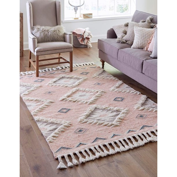 Unique Loom Papago Mesa Rug , 3' 3" x 5' 1" ,Pink - Walmart.com | Walmart (US)