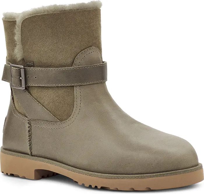 Romely Buckle Genuine Shearling Lined Bootie | Nordstrom