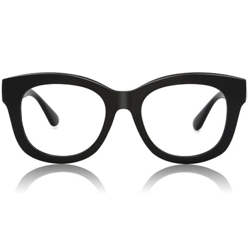 JiSoo Oversized Reading Glasses for Women Men 3.0, Stylish Designer Readers Women 3.0 with Large Frame,Black | Amazon (US)