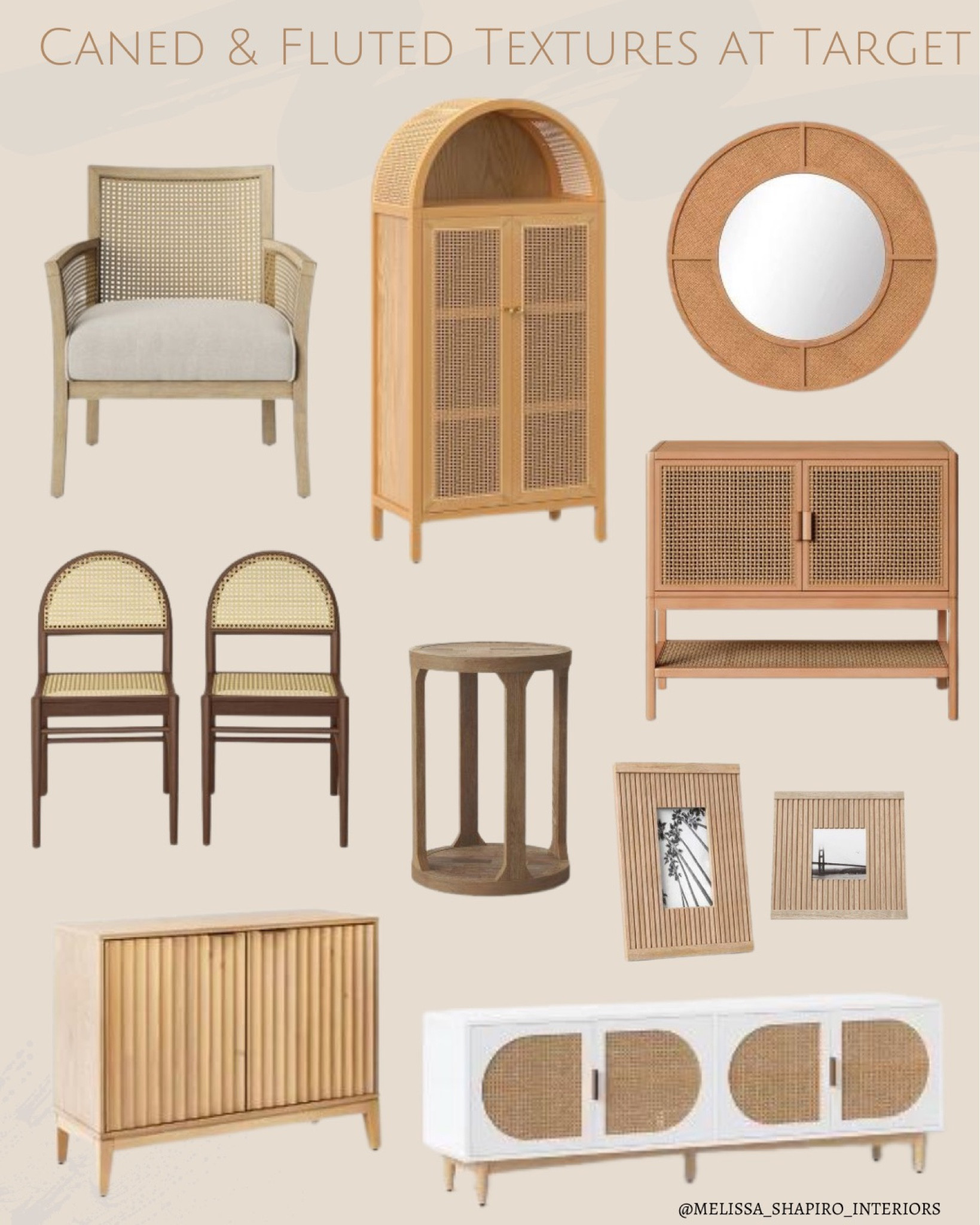 Cane, fluted furniture textures at Target.  Furniture, home decor, Target style.

Cabinet, arched cabinet, accent chair, frames, Media cabinet, tv storage cabinet, dining chair, mirror, console, entry, living room, natural, organic home, coastal home, fluted furniture 

#LTKSeasonal #LTKstyletip #LTKhome