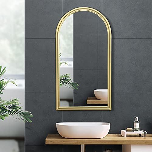 Wall Mirror Mounted Decorative Long Hanging Arched Window Frame Decor Wall-Mounted for Bathroom Vani | Amazon (US)
