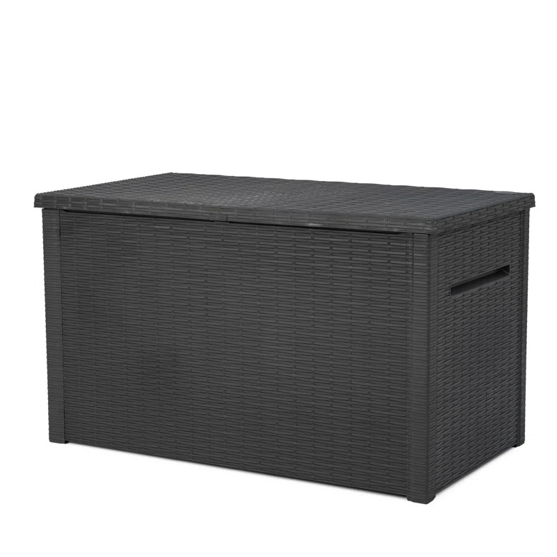 Keter Java 230 Gallon XL Water Resistant Resin Lockable Deck Box Storage Patio Furniture | Wayfair North America