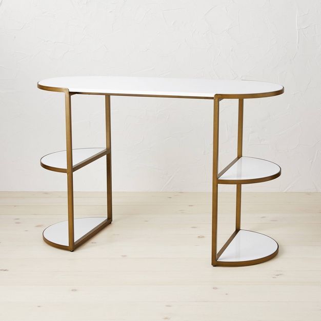 Chamise Brushed Brass Desk - Opalhouse™ designed with Jungalow™ | Target