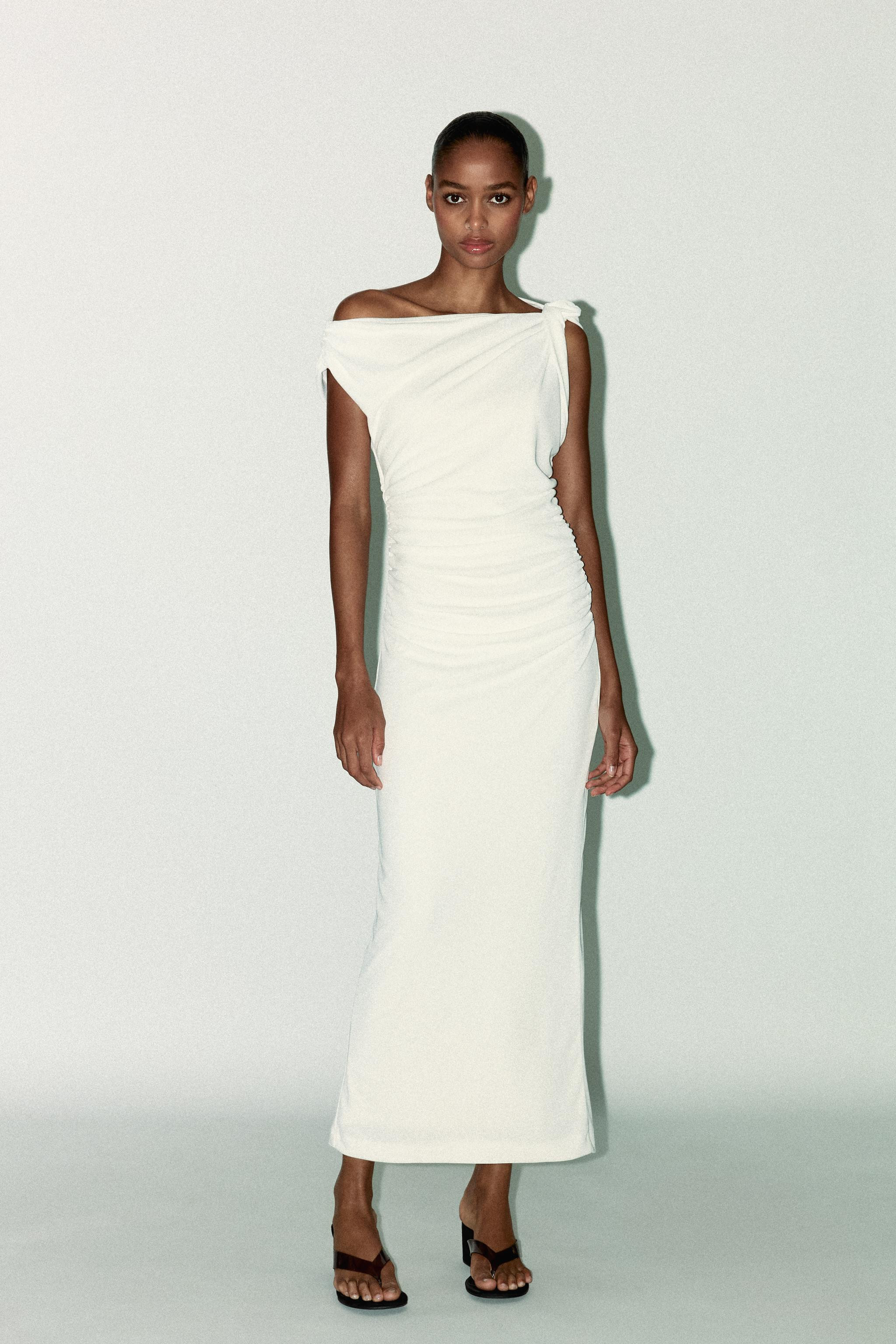 ASYMMETRIC MIDI DRESS | Zara US