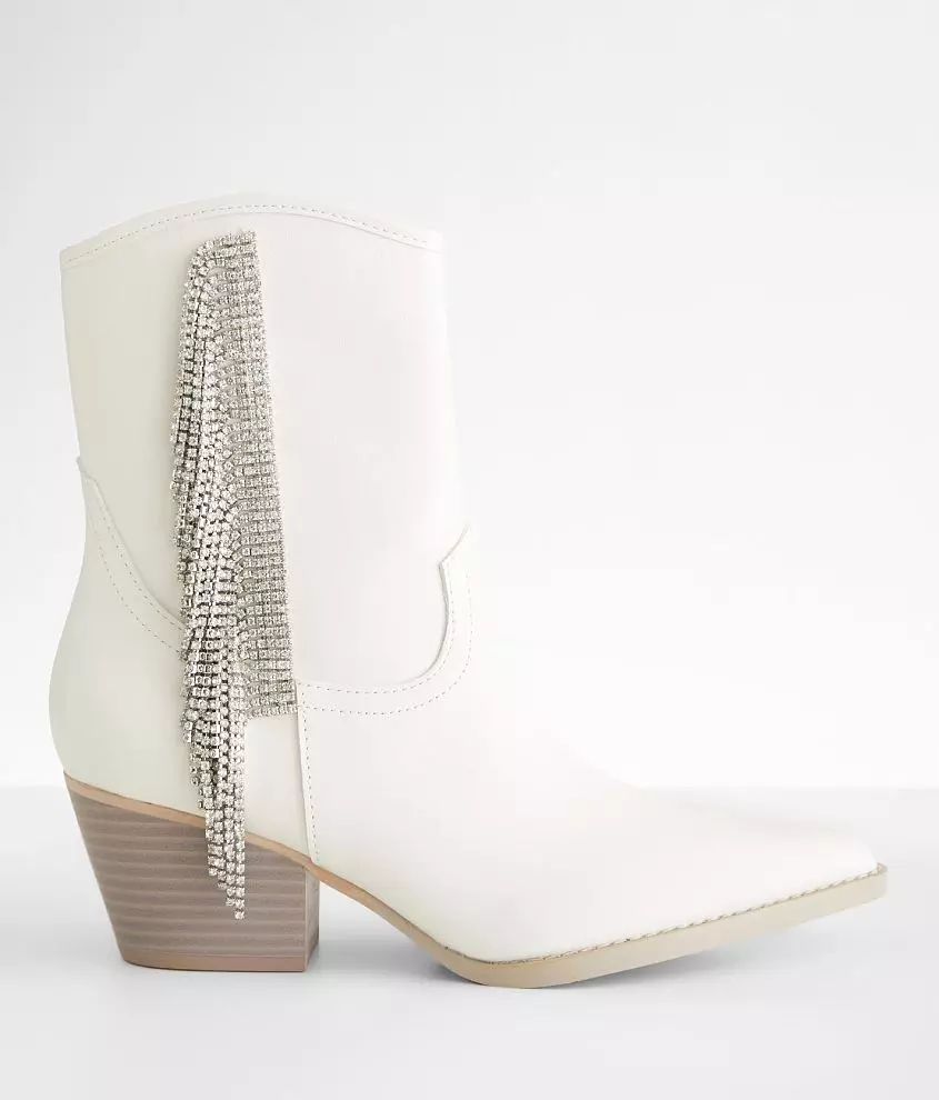 Rhinestone Fringe Western Ankle Boot | Buckle