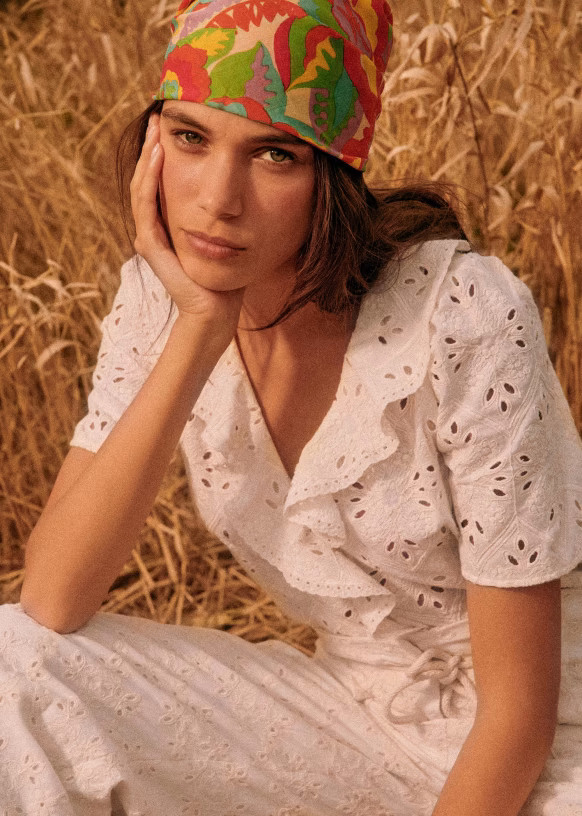 Irène Blouse - Ecru - Organic Cotton - Sézane | Sezane Paris