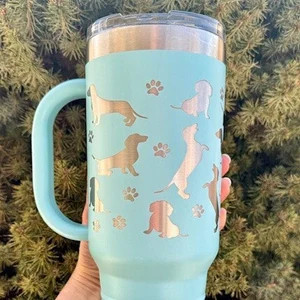 40 Ounce Tumbler Dachshund Dog Full Wrap 40 Oz. Tumbler With Handle Polar Camel Brand Dog Mama Tu... | Etsy (US)