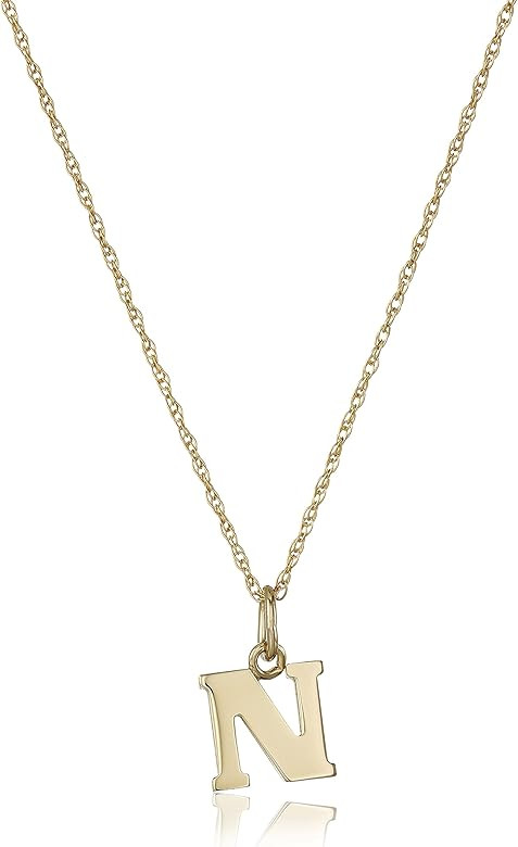 Amazon Essentials 14k Gold-Filled Letter Charm Pendant Necklace (previously Amazon Collection) | Amazon (US)