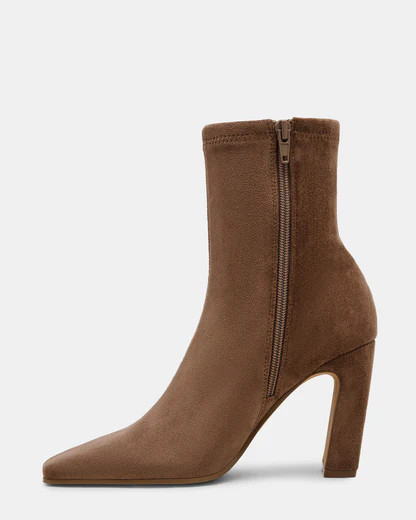 VINKA Taupe Square-Toe Ankle Boot | Women's Booties | Steve Madden (US)