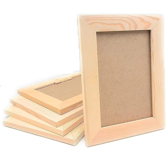 Oojami Unfinished Solid Wood Picture Frames for Arts Crafts, DIY Painting Project Stand or Hang o... | Amazon (US)