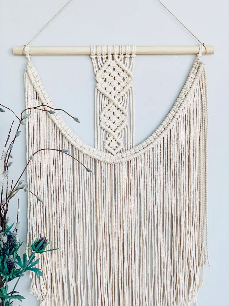 Simple Layered Boho Macrame Wall Hanging, Layered Macrame Wall Hanging, Large Macrame Wall Hangin... | Etsy (US)