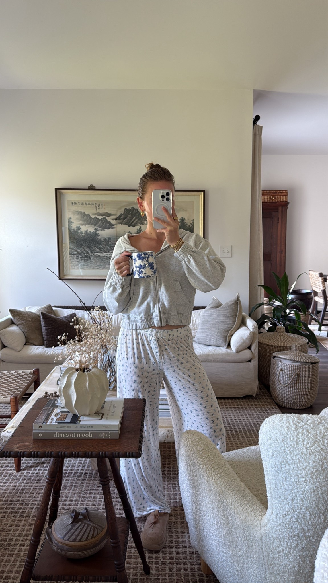 6/2/25 morning loungewear details 🫶🏼 cozy loungewear set, abercrombie zip hoodie outfit, aerie soft pj pants, morning lounge outfit, soft neutral loungewear, comfy at home look, neutral loungewear style, cozy neutral outfit, morning home style, lounge set must-haves

