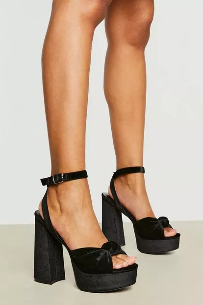 Knot Detail Two Part Platform Heel | Boohoo.com (US & CA)