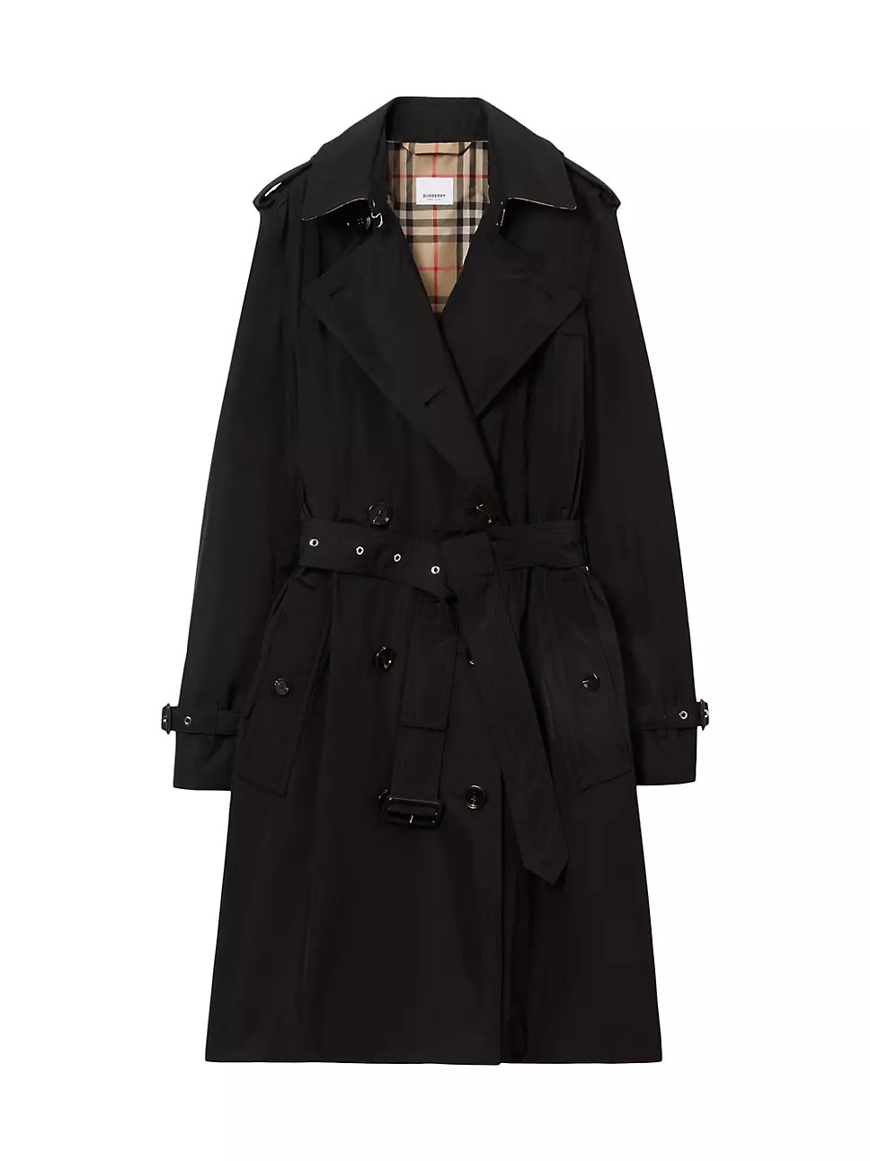 Kensington Belted Double-Breasted Logo Coat | Saks Fifth Avenue