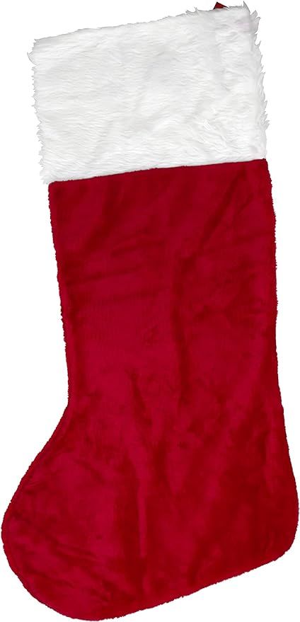 Iconikal Jumbo Christmas Stocking, Red Plush, 43-Inches Tall | Amazon (US)