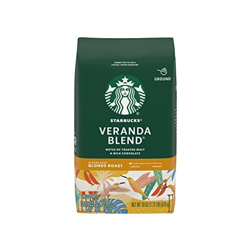 Starbucks Blonde Roast Ground Coffee — Veranda Blend — 100% Arabica — 1 bag (18 oz.) | Amazon (US)