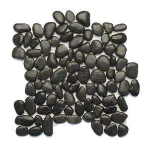 Solistone Anatolia Black Sea Minor 12 in. x 12 in. Stone Pebble Mosaic Floor and Wall Tile (10 sq. f | The Home Depot
