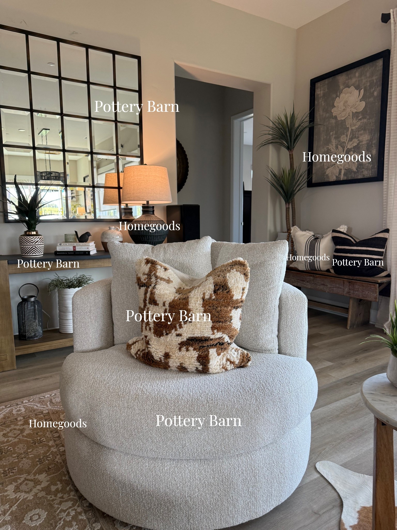 Warm Contemporary | Modern Rustic | Transitional | Ranch-Inspired Neutral 🐎🪞🤎✨ #potterybarn #homefinds #homegoods #windowpanemirror 

#LTKHome