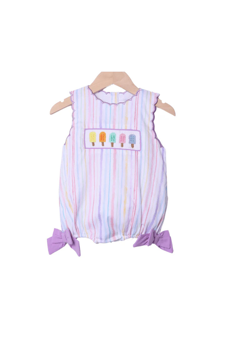 Smocked Popsicle Striped Bubble | The Smocked Flamingo