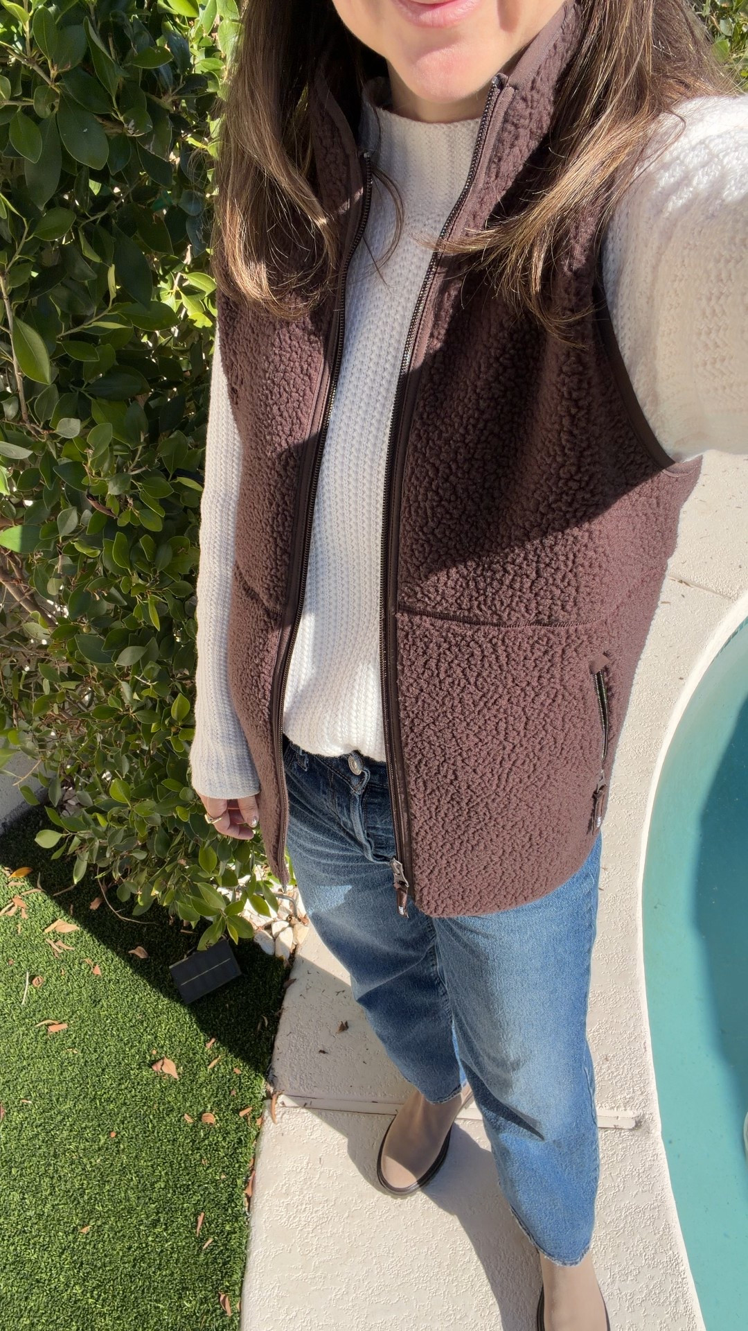 Cozy Petite Outfit for Winter Errands (5’2 Mom Approved)
This fleece vest is the layer I grab when I need warmth without the bulk.
Paired with these weatherproof Chelsea boots that handle chilly mornings, kid drop-offs, and weekend errands without slipping or rubbing.
Easy, comfy, and petite-friendly from top to bottom.

Linking the exact vest, my sweater, denim, and a few boot options that are perfect for cold-weather days

Vest XS 
Sweater small
Boots 5 tts 

#LTKPetite #LTKHoliday