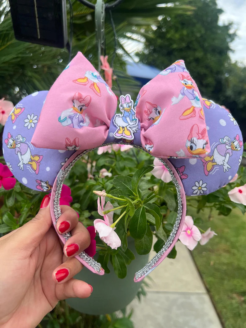 Daisy Duck |Purple and Pink|  Inspired Minnie  Ears | Etsy (Global)