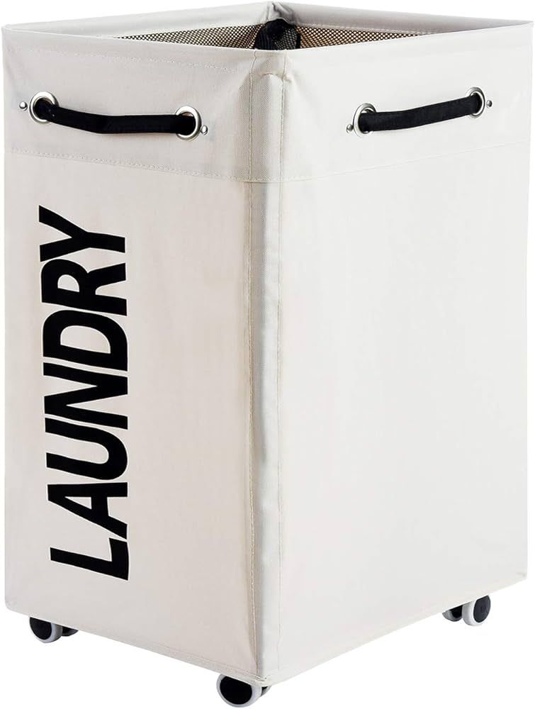 Haundry 86L Large Collapsible Laundry Hamper with Wheels, Waterproof Rolling Clothes Hamper Baske... | Amazon (US)