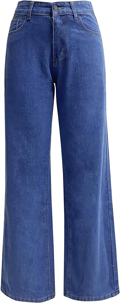 Womens Jeans Boyfriend Cargo Wide Leg Bootcut Pants Straight Leg Denim Pants High Waisted Pants | Amazon (US)
